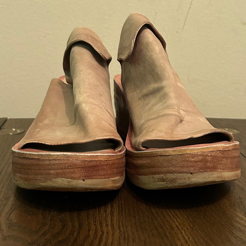 A.S. 98 Womens Leather Wedge Sandals Slip On Shoes Niels Size 42 (10.5-11) - Picture 6 of 10